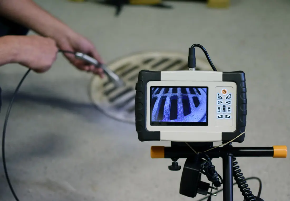 camera inspectie riolering in afvoerleiding